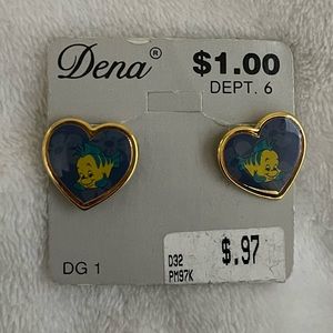 ‼️NWT DEADSTOCK‼️ 1990s Disney Flounder Earrings